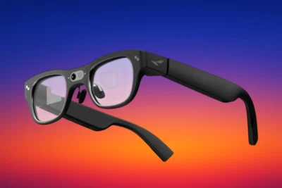 RayNeo X3 Pro AI+AR smart glasses front view with MicroLED display