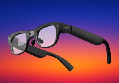 RayNeo X3 Pro AI+AR smart glasses front view with MicroLED display