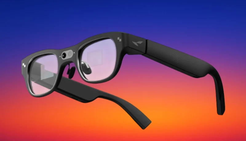 RayNeo X3 Pro AI+AR smart glasses front view with MicroLED display