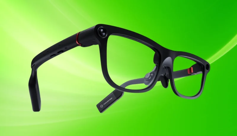 Turns Out the Smartest Person in the Room Might Be Wearing the Quietest Frame. INMO Go3 AI glasses front frame design with dual-eye display