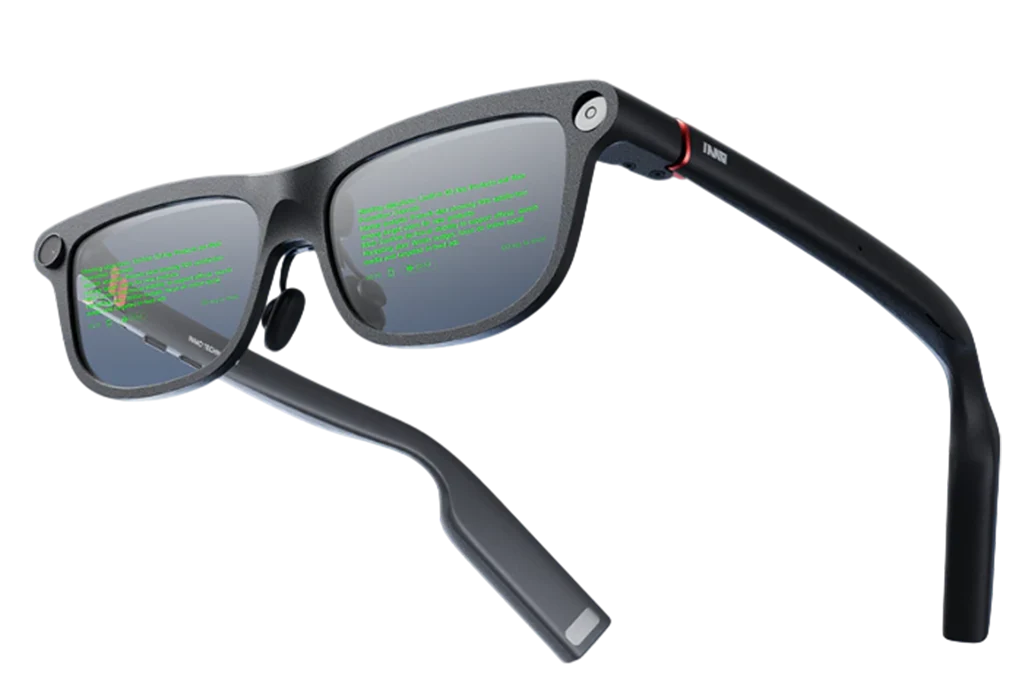 INMO Go3 AI glasses waveguide display interface demonstration
