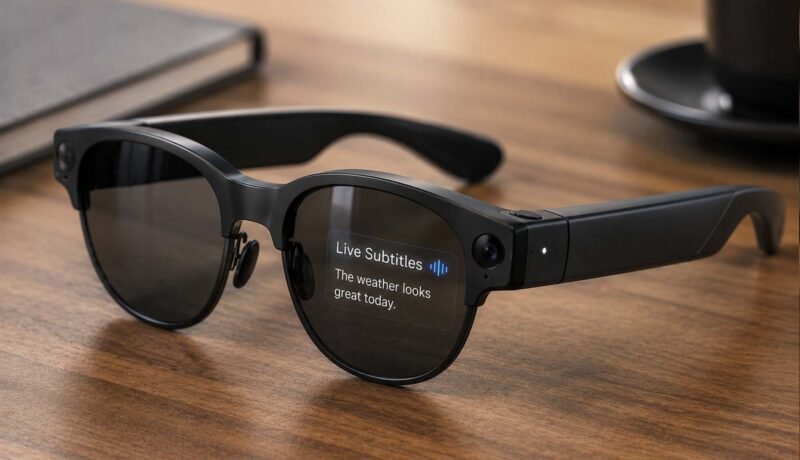 Best AI glasses for live subtitles showing real-time captions in field of view