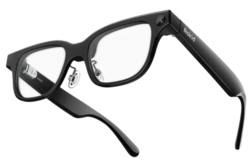 Rokid Glasses showing live subtitles and real-time translation in 89 languages